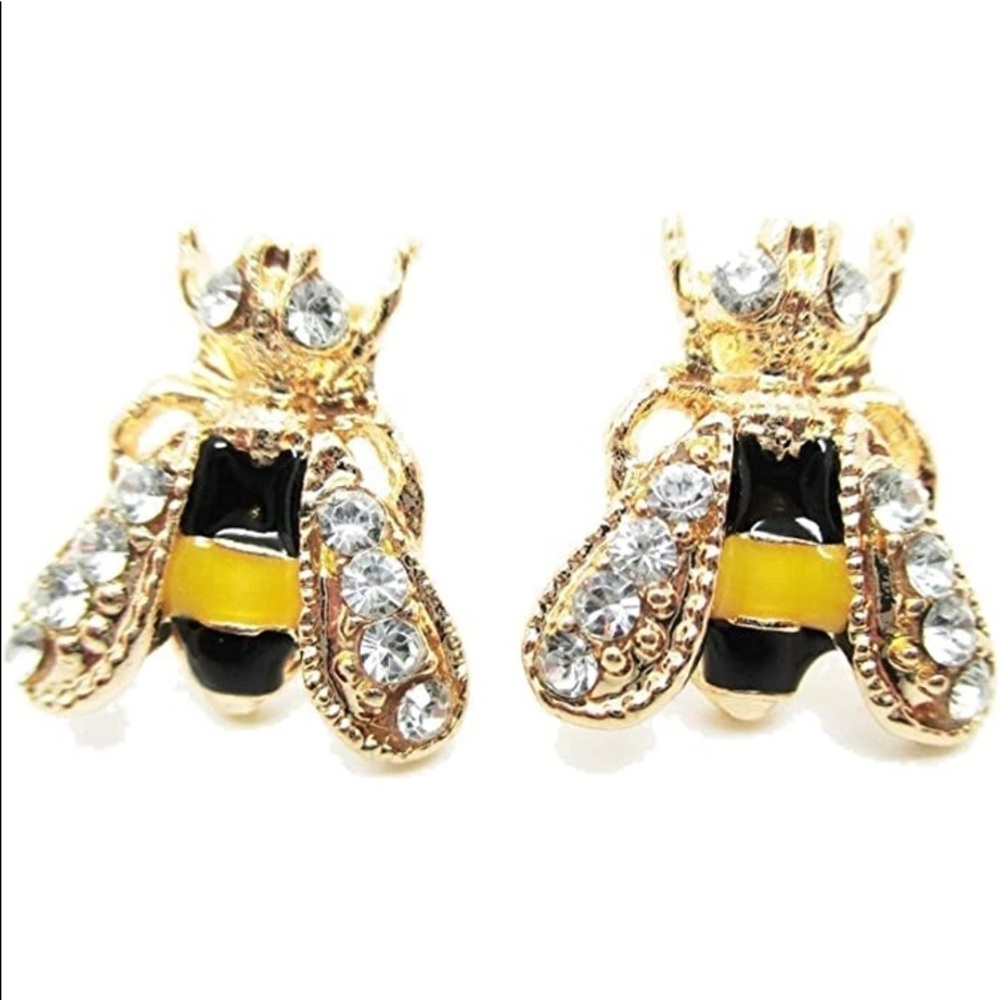 Like Bees🐝to Honey🍯Super Cute Delicate Bumblebee Stud Earrings - Picture 2 of 13